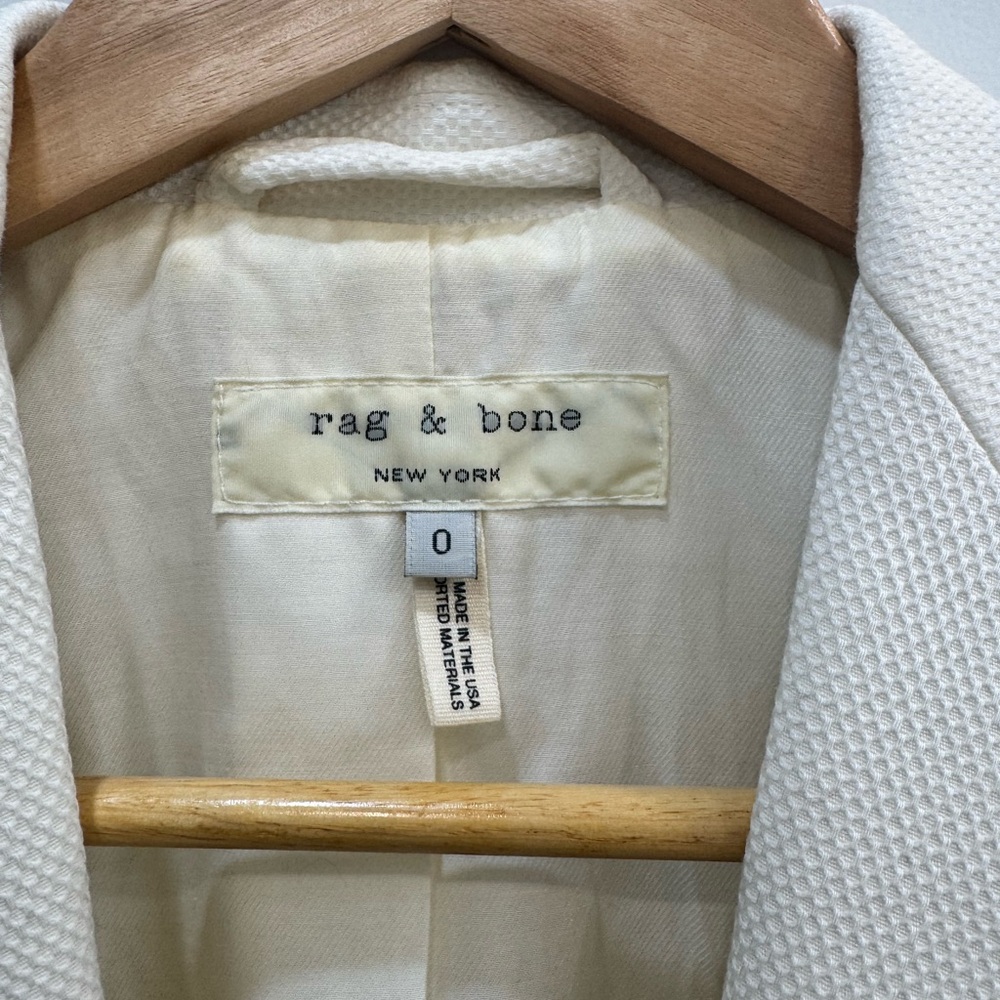 Rag & Bone Off-White Women's Single-breasted Blazer Size 0 - Picture 4 of 9